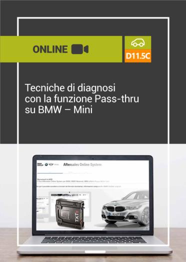 D11.5C TECNICHE DI DIAGNOSI CON LA FUNZIONE PASS-THRU SU BMW - MINI