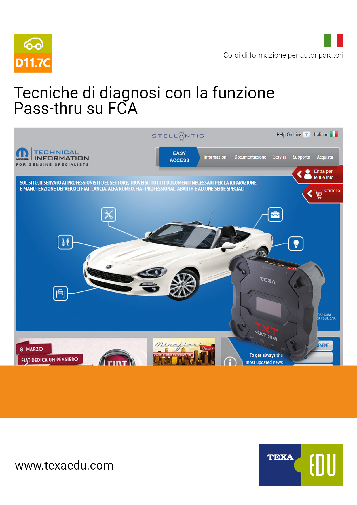 D11.7C TECNICHE DI DIAGNOSI CON LA FUNZIONE PASS-THRU SU FCA
