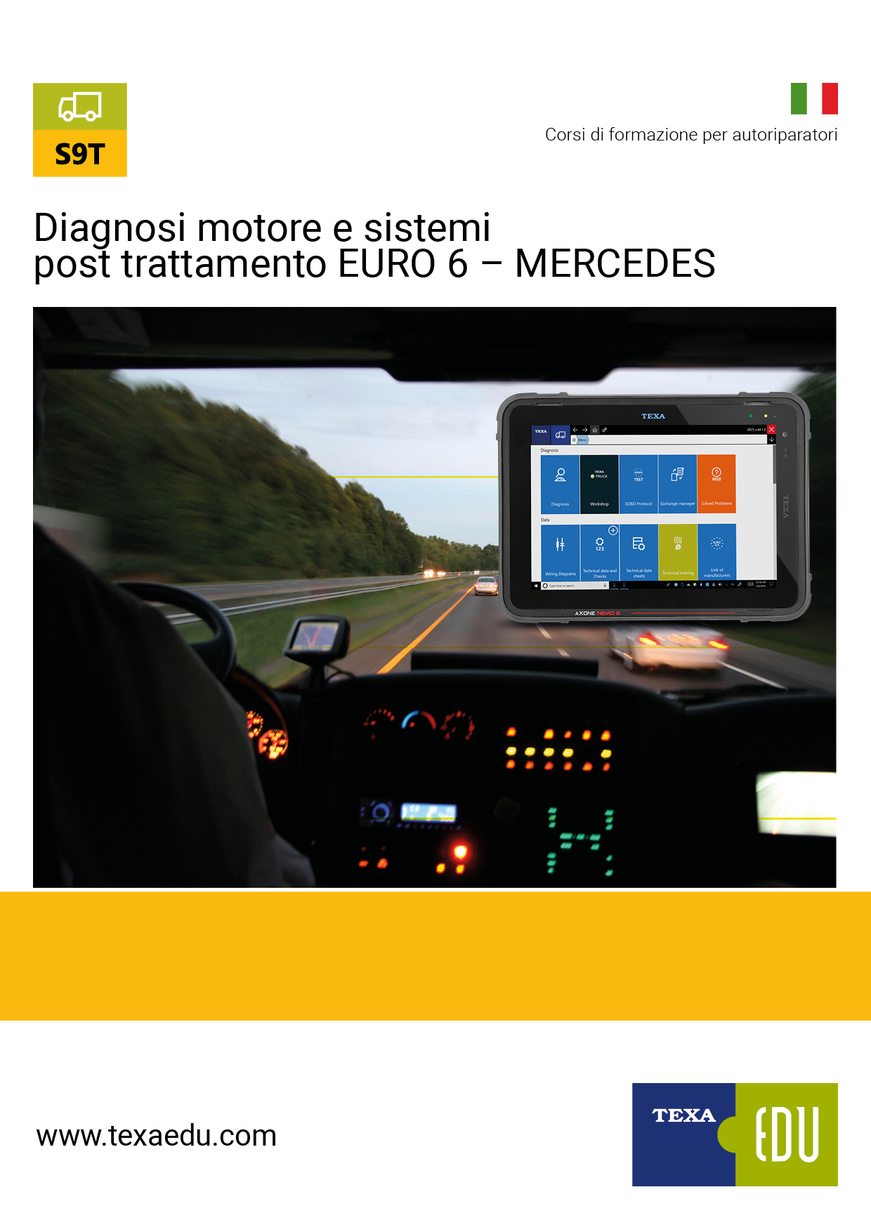 S9T: DIAGNOSI MOTORE E SISTEMI POST TRATTAMENTO EURO 6 MERCEDES